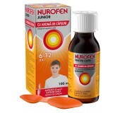 Nurofen Junior cu aromă de căpșuni, 6-12 ani, 100 ml, Reckitt Benckiser Healthcare