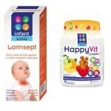 Spray oral Infant Uno Larinsept, 30 ml + Happyvit Complex Infant Uno, 50 jeleuri, Solacium
