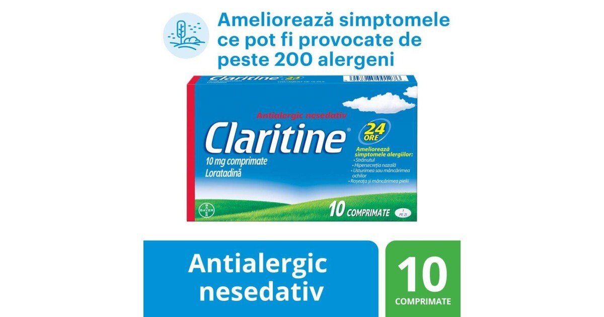 Claritine – pret in farmacii, prospect, cumpara in Romania