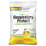 Dropsuri pentru gât Respiratory Protect HerbaLozenge Lemon Honey Soother Solaray, 18 bucăți, Secom