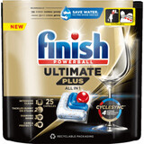 Finish Detergent pentru mașina de spălat vase Ultimate Plus, 25 buc