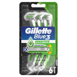 Aparat de ras de unica folosinta Blue3 Sensitive, 6 bucati, Gillette