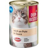 Dein Bestes Hrană umedă pisici curcan, 415 g