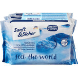 Sanft&Sicher Hârtie igienică umedă Feel the World, 150 buc