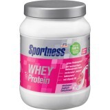 Sportness Pudră de proteine cu aromă de iaurt de zmeură, 450 g