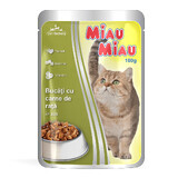 Hrana umeda cu rata pentru pisici, 100 g, Miau-Miau