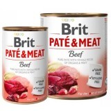 Hrana umeda cu vita pentru caini Pate & Meat, 800 g, Brit