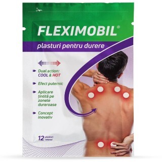 Fleximobil plasturi pentru durere, 12 bucăți, Fiterman Pharma