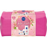 Nivea Set cadou Rose Touch cremă +  roll-on +gel de duș, 1 buc