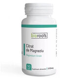 Citrat de magneziu, 550 mg, 90 capsule vegetale, Bioroots