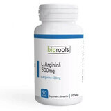 L-Arginină, 500 mg, 90 capsule vegetale, Bioroots