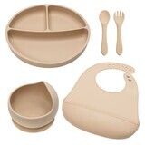 Klassieke siliconen omleidingsset, 6 maanden+, Bubble Beige, Appekids