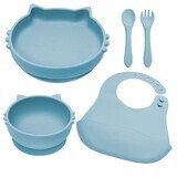 Siliconen afleidingsset Kitty, Aqua Blauw, Appekids