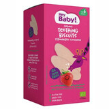 Biscuiti Bio pentru dentitie cu capsuni, +6 luni, 20g, Hey Baby