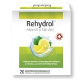 Rehydrol cu aroma de Menta si Lamaie, 20 comprimate efervescente, MBA Pharma