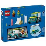 Ambulanta de urgenta si practicant de Snow Boarding, +4 ani, 60403, Lego City