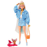 Papusa cu bandana Barbie Extra, 3 ani+, Barbie