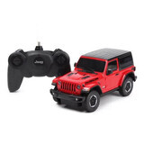 Masina cu telecomanda Jeep Wrangler JL, scara 1 la 24, Rosu