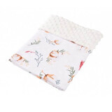 Coperta in minky e cotone, Fiori di cotone, Fic Baby