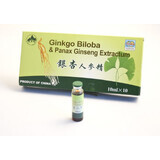 Ginkgo Biloba si Panax Ginseng, 10 fiole x 10ml, Sanye