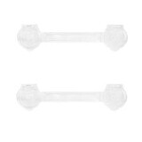 Set of 2 Adjustable Safety Catches Transparent, 15.2x1.1x3.8 cm, Kikka Boo