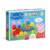 Set tren cu cuburi Peppa Pig, +18 luni, Clementoni