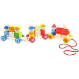 Colourful train with shapes, Bigjigs