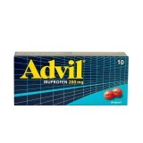 Advil Ibuprofen, 200 mg, 10 drajeuri, Gsk
