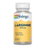L-Arginine 1000 mg Solaray, 30 tablete, Secom