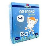 Ocluzor copii ORTOPAD SOFT Boys Master-Aid Medium, 76x54 mm, 20 bucăți, Pietrasanta Pharma