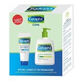 Pachet Cetaphil Gel de curatare exfoliant, 178 ml + Lotiune hidratanta pentru piele uscata si sensibila, 460 g, Galderma