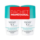 Vichy 48h Pachet Deodorant roll-on antiperspirant cu parfum, 50 ml + 50 ml