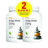 Pachet Ginkgo Biloba 100 mg, 60 + 60 comprimate, Alevia