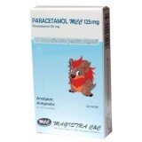 Paracetamol MCC 125 mg supozitoare pentru copii, 10 bucati, Magistra