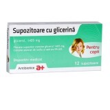 Supozitoare cu glicerină copii, 12 supozitoare 1405 mg, Antibiotice SA