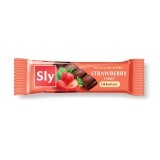 Tableta de ciocolata cu capsuni, 25g, Sly Nutritia