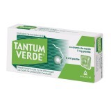 Tantum Verde cu aromă de mentă, 20 dropsuri, Csc Pharmaceuticals