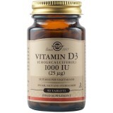 Vitamin D3 1000 UI 25 mcg, 90 tablete, Solgar