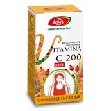 Vitamina C 200 mg cu Măceșe și Cătină, F152, 60 comprimate masticabile, Fares