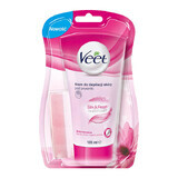 Veet Silk&Fresh, Cremă de epilare sub duș, ten normal, floare de lotus, 135 ml