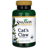 Swanson Cat's Claw, cat's claw 500 mg, 100 capsules