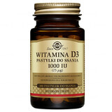 Solgar Vitamina D3 1000 UI, 100 de pastiluțe