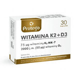 Protego Vitamina K2 + D3, 30 capsule