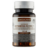 Integratore alimentare con vitamina K2 MK-7 Singularis Superior, 60 capsule