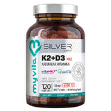 MyVita Silver Vitamin K2 + D3 4000 UI Forte, 120 capsule