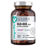 MyVita Silver, Vitamina K2 + D3 2000 UI, 120 capsule