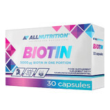 Allnutrition Biotin, biotină 5000 μg, 30 capsule