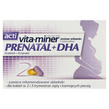 Acti Vita-miner Prenatal + DHA, 30 comprimate + 30 capsule