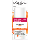 Crema Giorno L Oreal Paris Revitalift Clinical con Vitamina C e SPF50+ - Idratante Illuminante e Protettivo Solare, 50ml