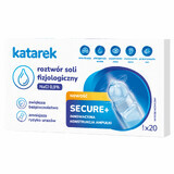 Katarek Secure+, soluție salină fiziologică 0,9% NaCl, 5 ml x 20 fiole